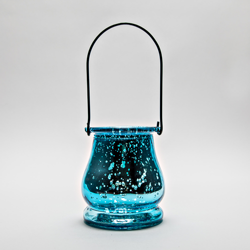 항아리 물방울 캔들용기230ml (블루)